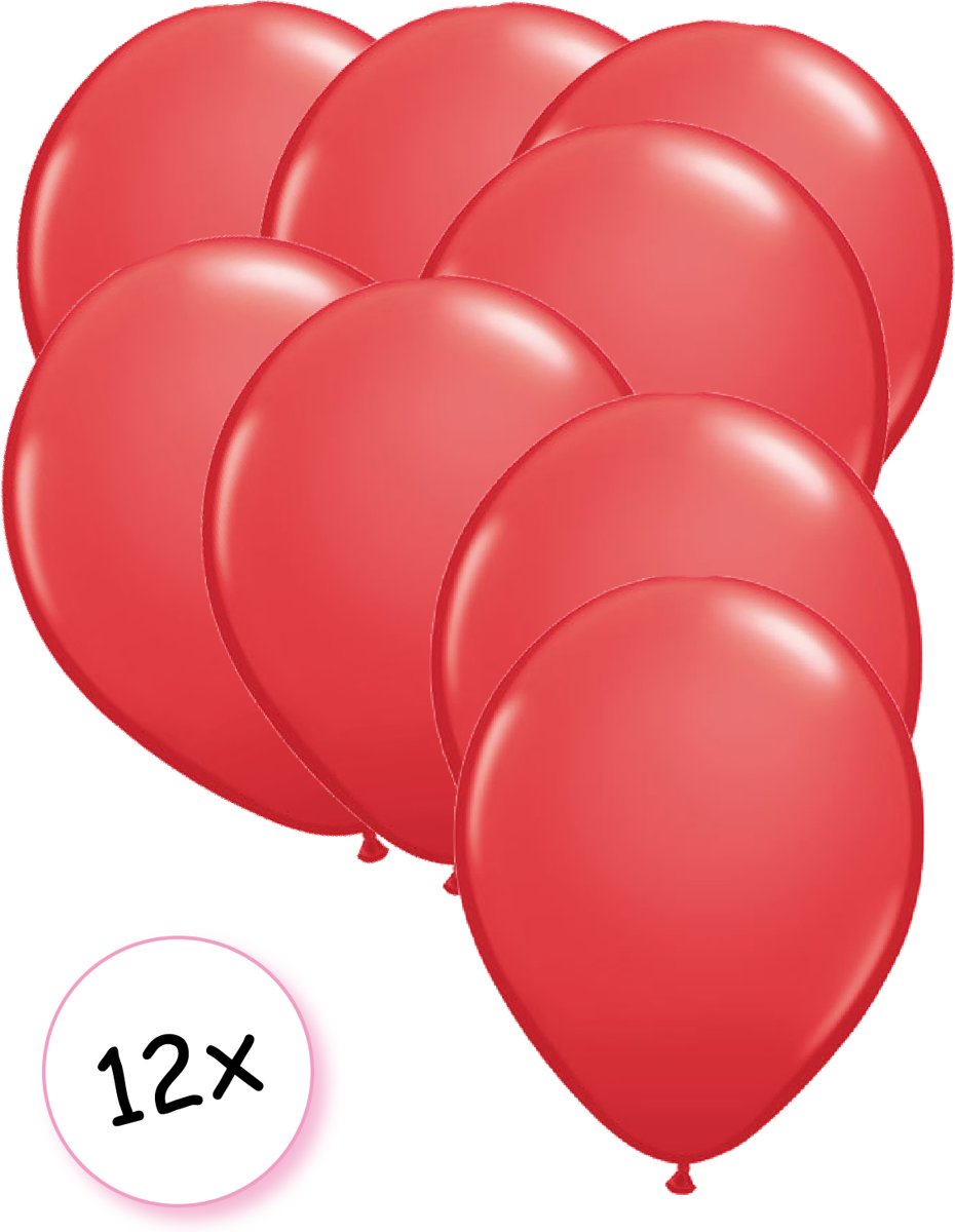 Ballonnen Rood 12 stuks 27 cm